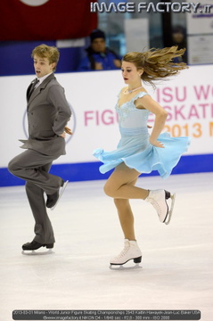 2013-03-01 Milano - World Junior Figure Skating Championships 2543 Kaitlin Hawayek-Jean-Luc Baker USA
